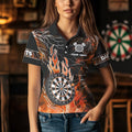 Orange Dart Board Fire Flame Custom Eagle Dart, Thunder Lightning Dart Team