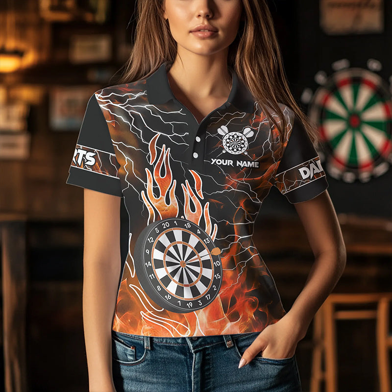Orange Dart Board Fire Flame Custom Eagle Dart, Thunder Lightning Dart Team