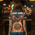 Orange Dart Board Fire Flame Custom Eagle Dart, Thunder Lightning Dart Team