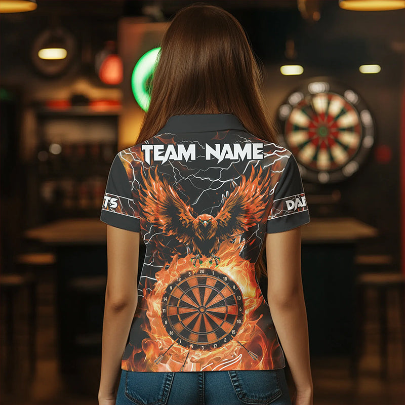 Orange Dart Board Fire Flame Custom Eagle Dart, Thunder Lightning Dart Team