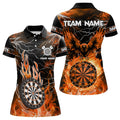 Orange Dart Board Fire Flame Custom Eagle Dart, Thunder Lightning Dart Team