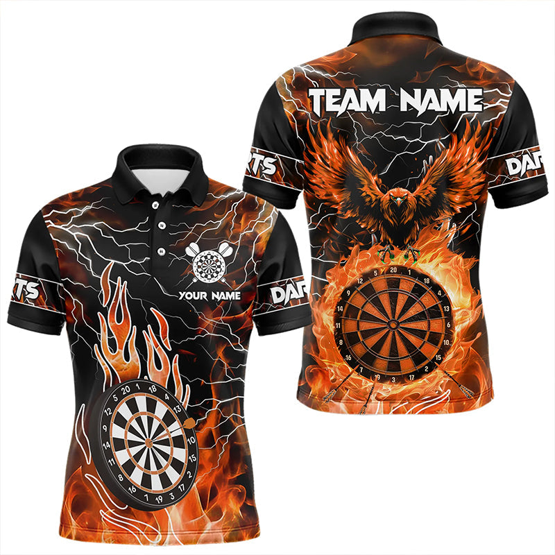Orange Dart Board Fire Flame Custom Eagle Dart, Thunder Lightning Dart Team