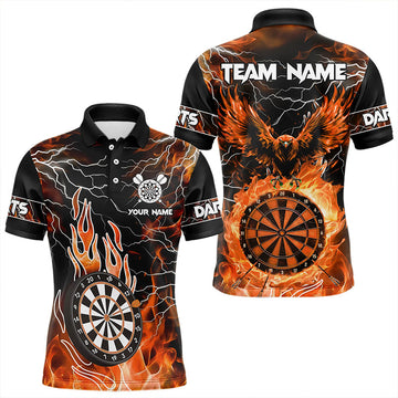Orange Dart Board Fire Flame Custom Eagle Dart, Thunder Lightning Dart Team