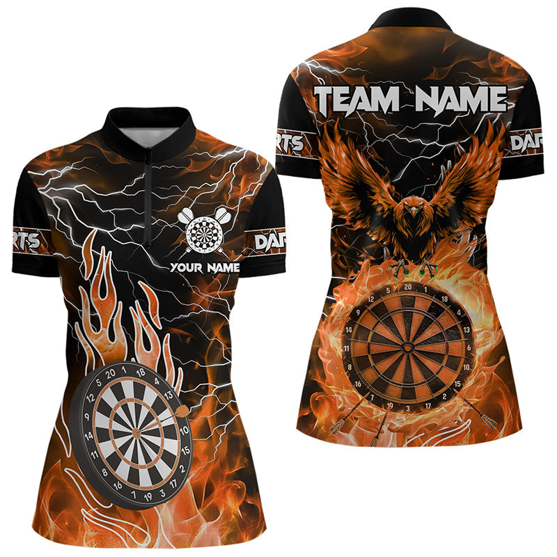 Orange Dart Board Fire Flame Custom Eagle Dart, Thunder Lightning Dart Team