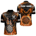 Orange Dart Board Fire Flame Custom Eagle Dart, Thunder Lightning Dart Team