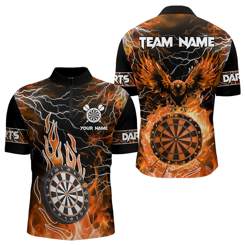 Orange Dart Board Fire Flame Custom Eagle Dart, Thunder Lightning Dart Team