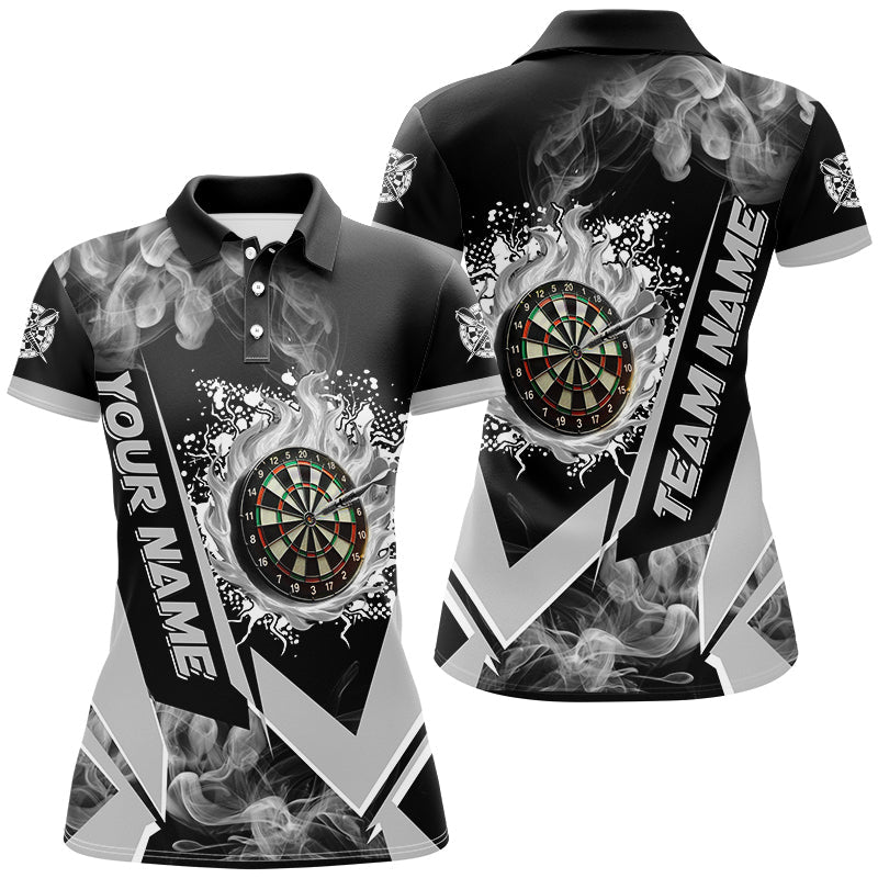Personalized Dartboard Fire Flame Smoke Custom Dart, Darts Team | Grey