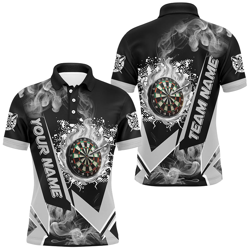 Personalized Dartboard Fire Flame Smoke Custom Dart, Darts Team | Grey