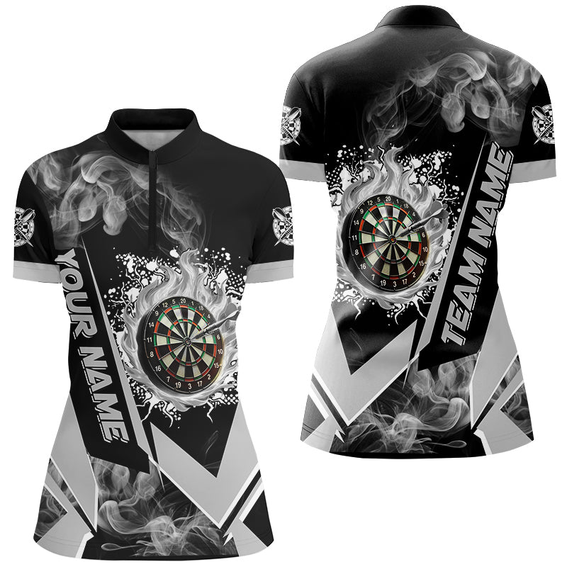 Personalized Dartboard Fire Flame Smoke Custom Dart, Darts Team | Grey