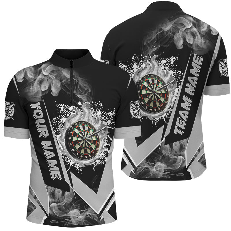 Personalized Dartboard Fire Flame Smoke Custom Dart, Darts Team | Grey