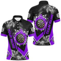 Personalized Dartboard Fire Flame Smoke Custom Dart, Darts Team | Purple