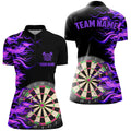 Purple Fire Flame Dart Board 3D Printed Women Darts Custom Team Name Darts Uniform