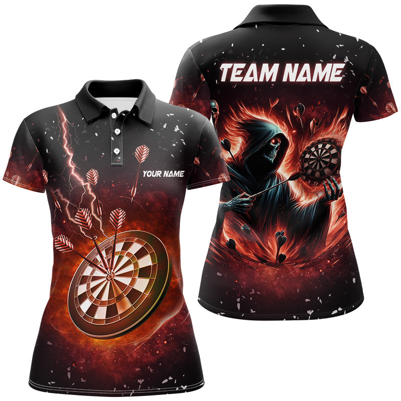 Personalized Scary Death Skeleton Fire Dart Custom Darts League Team