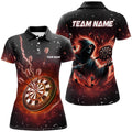 Personalized Scary Death Skeleton Fire Dart Custom Darts League Team