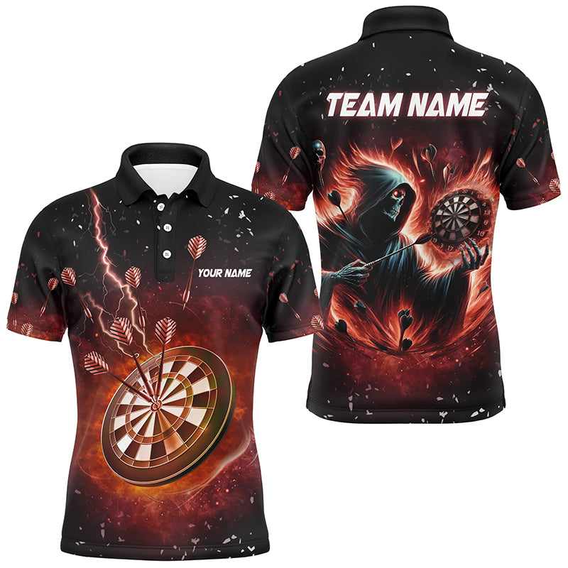 Personalized Scary Death Skeleton Fire Dart Custom Darts League Team