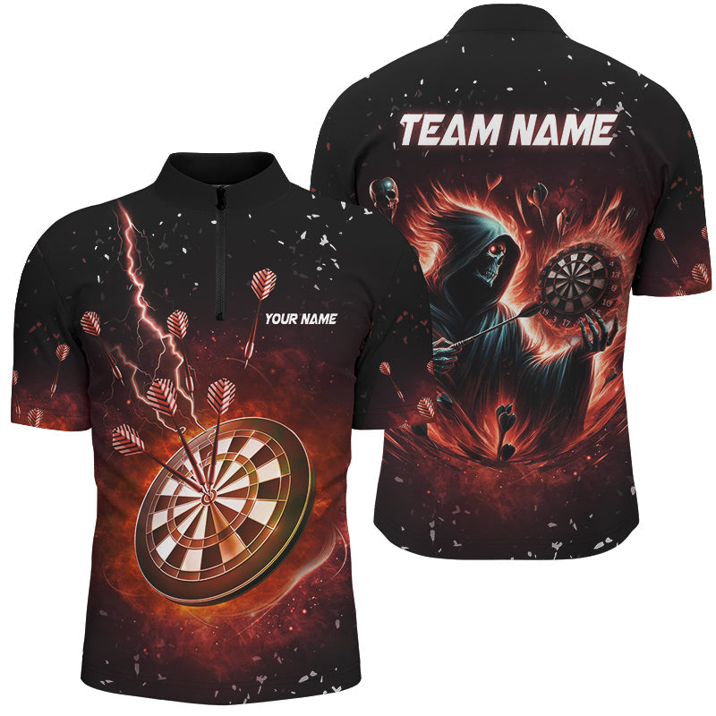 Personalized Scary Death Skeleton Fire Dart Custom Darts League Team