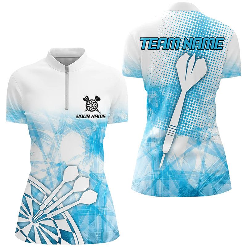 Personalized Blue Abstract Darts and Quarter-Zip, Best Darts Team