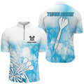 Personalized Blue Abstract Darts and Quarter-Zip, Best Darts Team