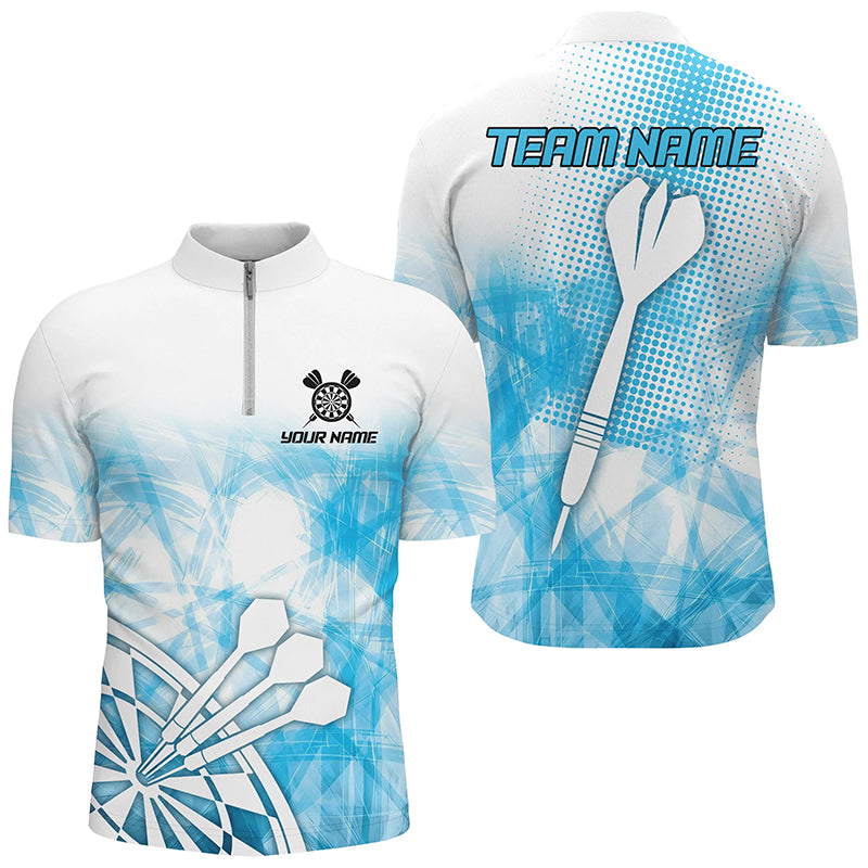 Personalized Blue Abstract Darts and Quarter-Zip, Best Darts Team