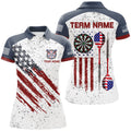 White Grunge American Flag Darts and Quarter-Zip Custom Patriotic Men Dart Darts
