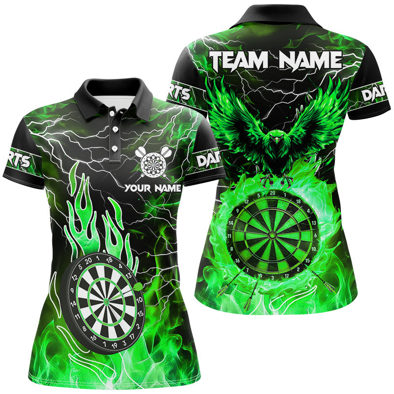 Green Dart Board Fire Flame Custom Eagle Dart, Thunder Lightning Dart Team