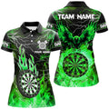 Green Dart Board Fire Flame Custom Eagle Dart, Thunder Lightning Dart Team