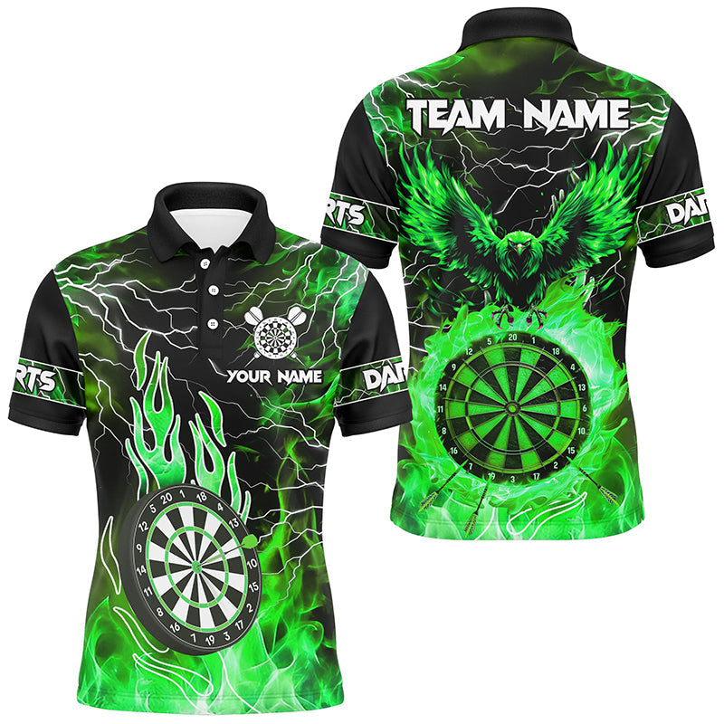 Green Dart Board Fire Flame Custom Eagle Dart, Thunder Lightning Dart Team