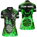 Green Dart Board Fire Flame Custom Eagle Dart, Thunder Lightning Dart Team