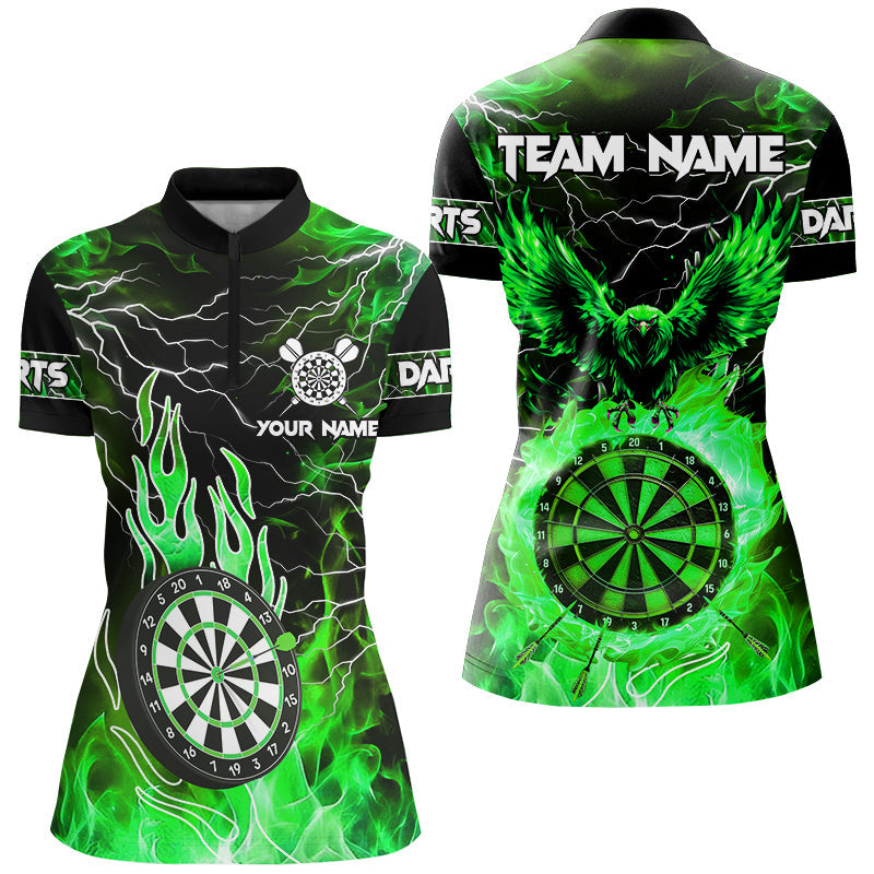 Green Dart Board Fire Flame Custom Eagle Dart, Thunder Lightning Dart Team