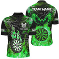 Green Dart Board Fire Flame Custom Eagle Dart, Thunder Lightning Dart Team