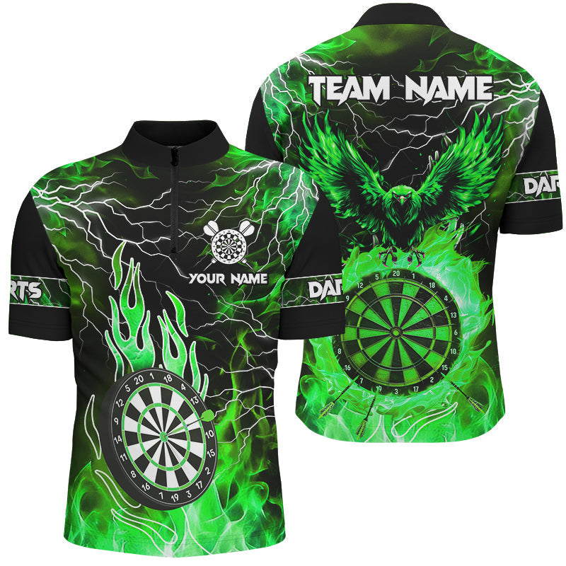 Green Dart Board Fire Flame Custom Eagle Dart, Thunder Lightning Dart Team