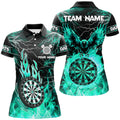 Turquoise Dart Board Fire Flame Custom Eagle Dart, Thunder Lightning Dart