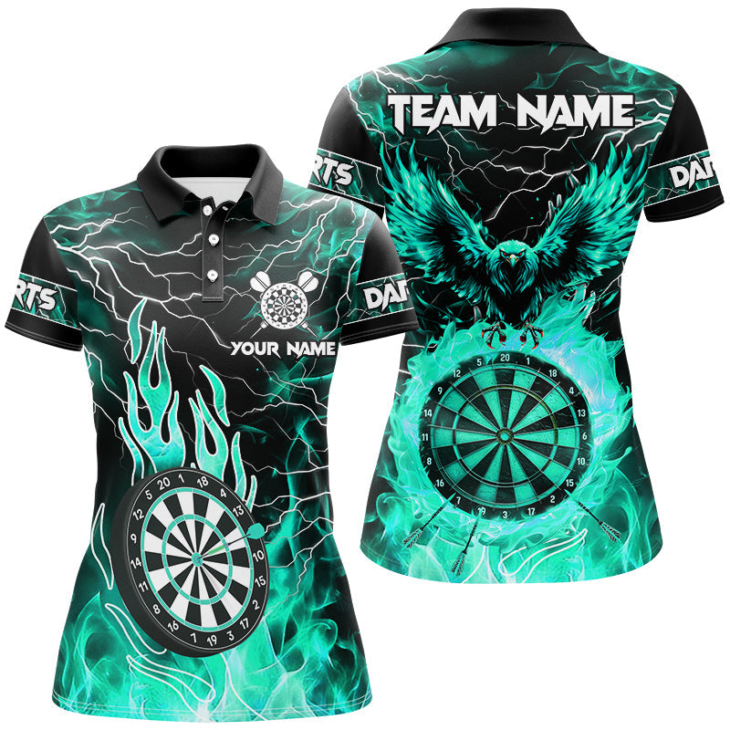 Turquoise Dart Board Fire Flame Custom Eagle Dart, Thunder Lightning Dart