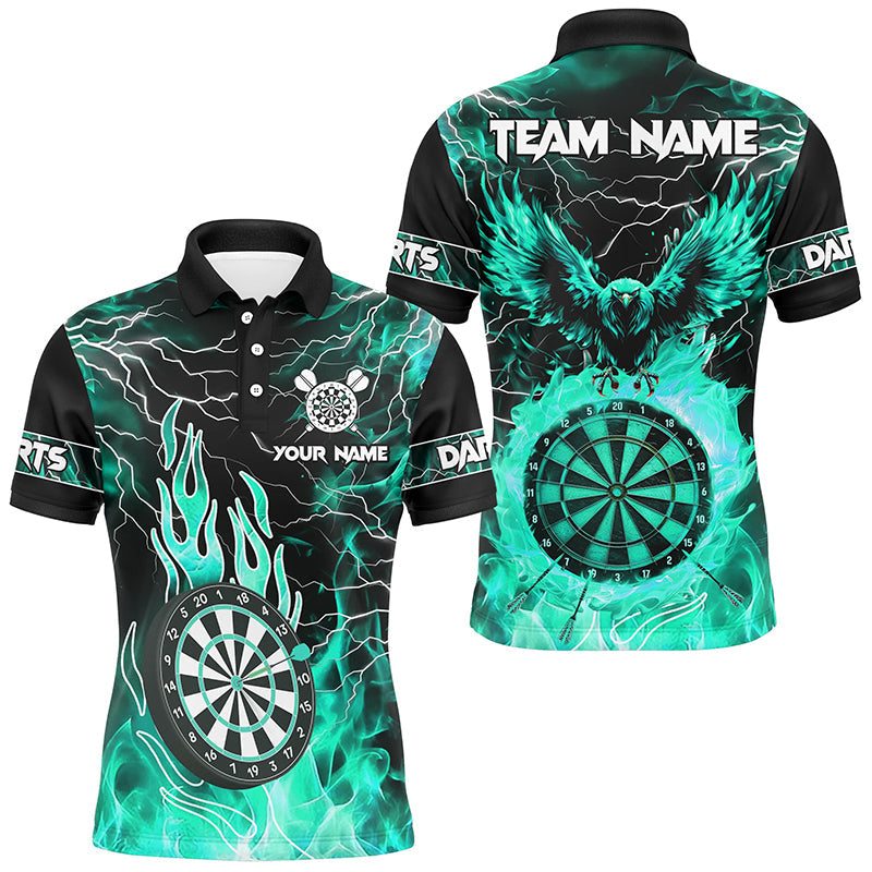 Turquoise Dart Board Fire Flame Custom Eagle Dart, Thunder Lightning Dart