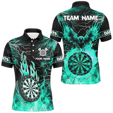 Turquoise Dart Board Fire Flame Custom Eagle Dart, Thunder Lightning Dart