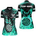 Turquoise Dart Board Fire Flame Custom Eagle Dart, Thunder Lightning Dart