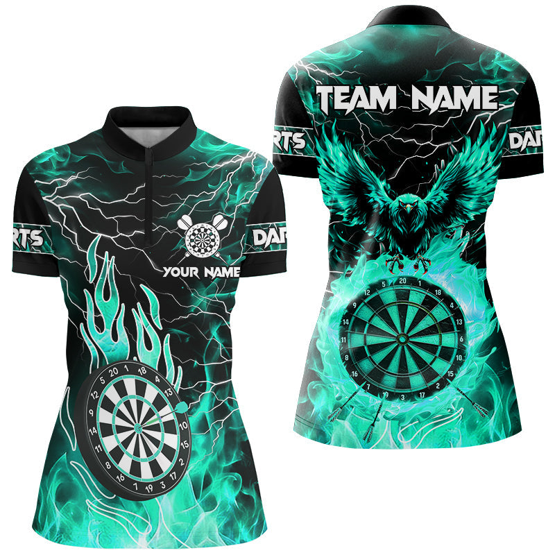 Turquoise Dart Board Fire Flame Custom Eagle Dart, Thunder Lightning Dart