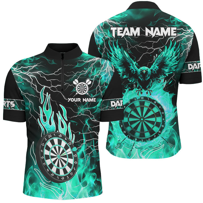 Turquoise Dart Board Fire Flame Custom Eagle Dart, Thunder Lightning Dart