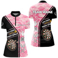Aim Focus Throw Repeat Custom Pink Camouflage Darts, Funny Saying Dart