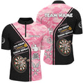 Aim Focus Throw Repeat Custom Pink Camouflage Darts, Funny Saying Dart
