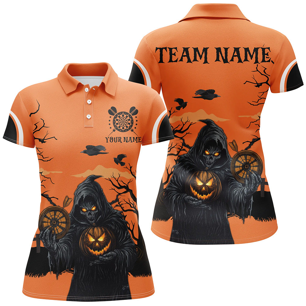 Halloween Spook Night Death Skeleton Custom Darts, Orange Scary Dart