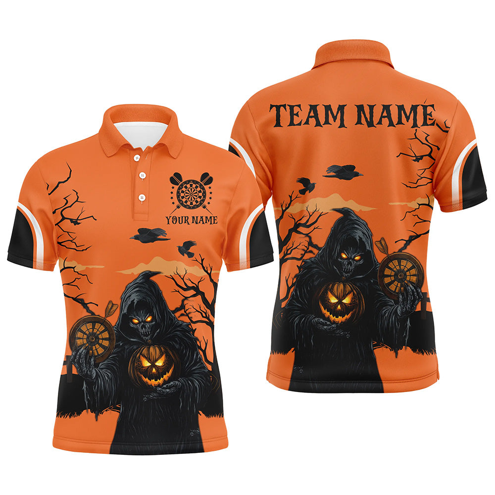 Halloween Spook Night Death Skeleton Custom Darts, Orange Scary Dart