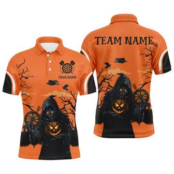 Halloween Spook Night Death Skeleton Custom Darts, Orange Scary Dart