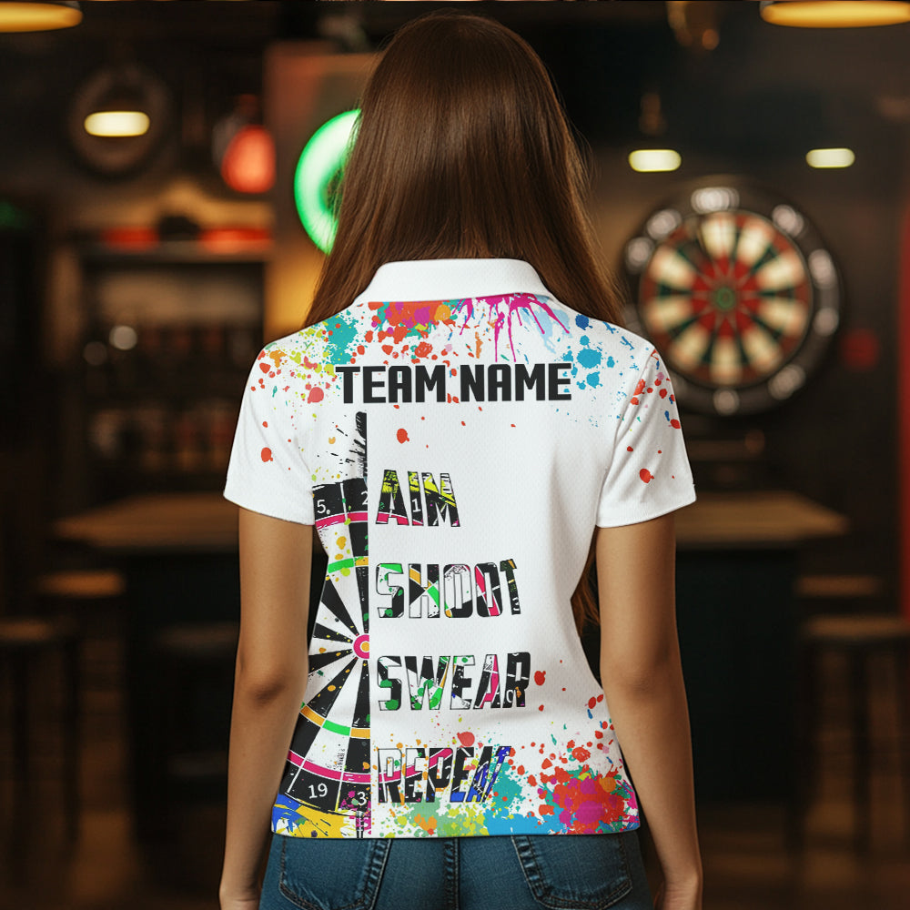 Funny Dartboards Colorful Paint Aim Shoot Swear Repeat Darts Custom Darts Team
