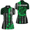 Custom Green Grunge US Flag Patriotic Darts, Retro Darts Board Darts Team