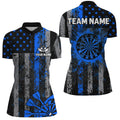 Custom Blue Grunge US Flag Patriotic Darts, Retro Darts Board Darts Team