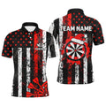 Custom White And Red Santa Christmas Grunge US Flag Men Dart Patriotic Xmas Dart