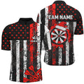 Custom White And Red Santa Christmas Grunge US Flag Men Dart Patriotic Xmas Dart