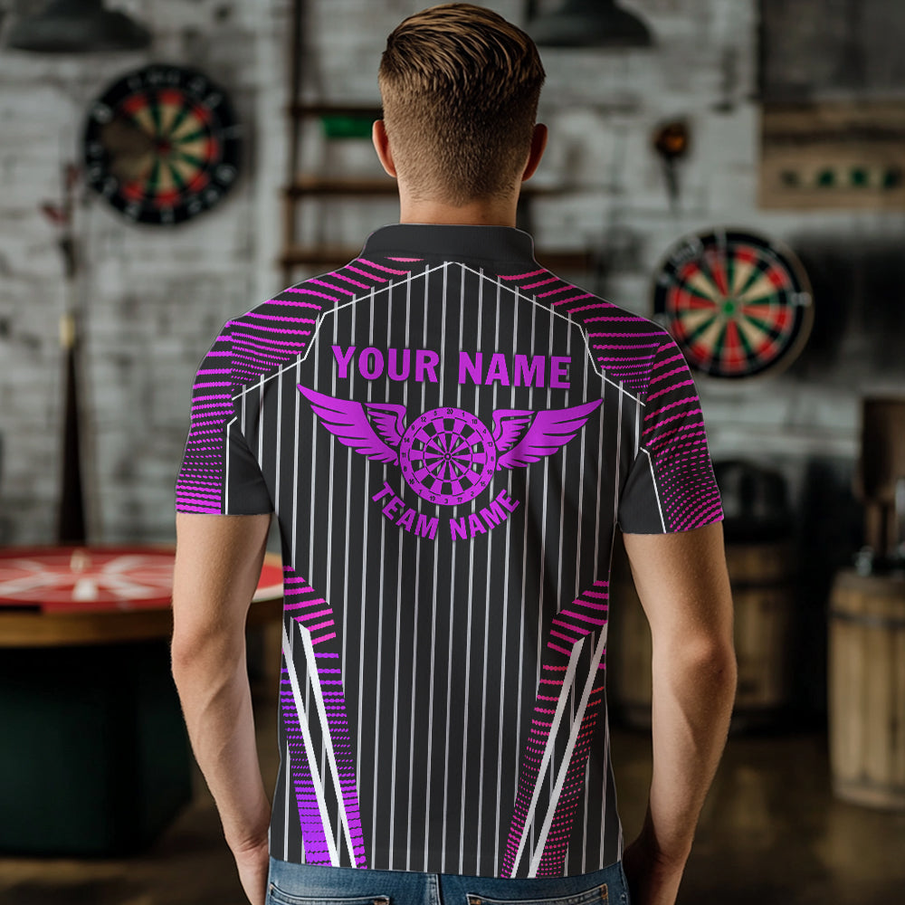 Neon Pink Dartboard Pulse Heartbeat Custom Men Dart, Funny Wings Cool Dart Team