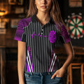 Neon Pink Dartboard Pulse Heartbeat Custom Men Dart, Funny Wings Cool Dart Team